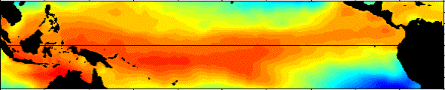 warmer than average SST distribution is associated with El Nino