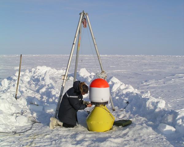 [Final touches on buoy]