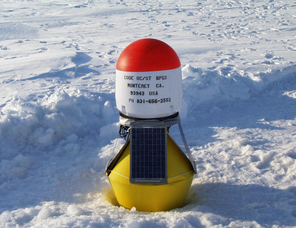 [The deployed flux buoy]